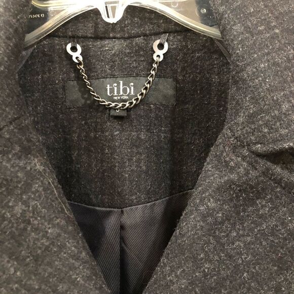 TIBI Coat Jacket, Gray, Size 0 - Picture 6 of 14